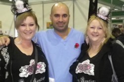 Josie & Kelly with Marc the Vet enjoying Crufts 2012.