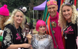 Josie,Queenie Woofwoof,Dame Zandra Rhodes,Sir Andrew logan and Kelly from Licks of London