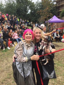 Josie with Dame Zandra Rhodes